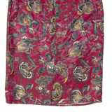 CHALOU Womens Pencil Skirt Red Midi 90s Floral M