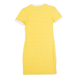 JACK WILLS Womens T-Shirt Dress Yellow Striped Short Sleeve Knee Length UK 6