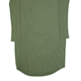 GANNI Oversized Womens Day Dress Green Long Sleeve Midi S