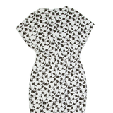 MAX MARA STUDIO Womens Pencil Dress Cream Floral Short Sleeve Midi M