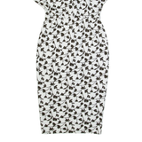 MAX MARA STUDIO Womens Pencil Dress Cream Floral Short Sleeve Midi M