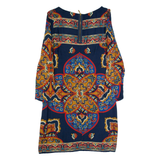 MASSIMO DUTTI Womens Day Dress Blue Paisley Long Sleeve Knee Length S