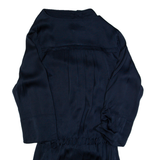 REISS Womens Day Dress Blue Viscose Long Sleeve Short UK 6