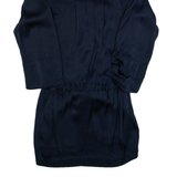 REISS Womens Day Dress Blue Viscose Long Sleeve Short UK 6