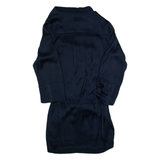 REISS Womens Day Dress Blue Viscose Long Sleeve Short UK 6