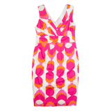 BODEN Womens Pencil Dress Pink Spotted Sleeveless Knee Length UK 10