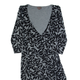 PHASE EIGHT Womens Bodycon Dress Grey Floral Knee Length UK 12