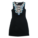 MONSOON Womens Pencil Dress Black Short Sleeve Knee Length UK 8