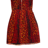 TED BAKER Womens Fit & Flare Dress Red Animal Print Sleeveless Knee Length XS
