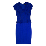 TED BAKER Womens Bodycon Dress Blue Sleeveless Midi XS