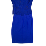 TED BAKER Womens Bodycon Dress Blue Sleeveless Midi XS
