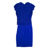 TED BAKER Womens Bodycon Dress Blue Sleeveless Midi XS