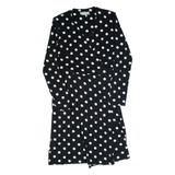 HOBBS LONDON Womens Wrap Dress Black Polka Dot Long Sleeve Knee Length UK 12