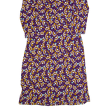 WHITE STUFF Womens Fit & Flare Dress Purple Crazy Pattern Midi UK 10