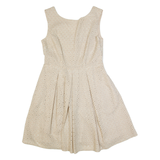MINT VELVET Womens Skater Dress Beige Sleeveless Knee Length UK 12