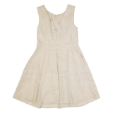 MINT VELVET Womens Skater Dress Beige Sleeveless Knee Length UK 12