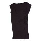 ALL SAINTS Oversized Womens T-Shirt Dress Brown Short Sleeve Knee Length XS