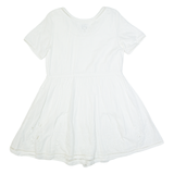 JACK WILLS Womens Day Dress White Short Sleeve Knee Length UK 12