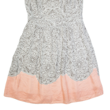 LAURA ASHLEY Occasion Womens Fit & Flare Dress Pink Silk Crazy Pattern UK 14