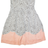 LAURA ASHLEY Occasion Womens Fit & Flare Dress Pink Silk Crazy Pattern UK 14