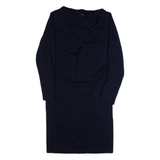 COS Womens Bodycon Dress Blue Wool Long Sleeve Knee Length S