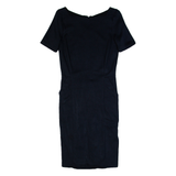 COS Womens Bodycon Dress Blue Short Sleeve Knee Length S