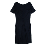 COS Womens Bodycon Dress Blue Short Sleeve Knee Length S