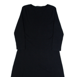 COS Womens A-Line Dress Black Long Sleeve Midi XS