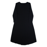 COS Womens A-Line Dress Black Long Sleeve Midi XS