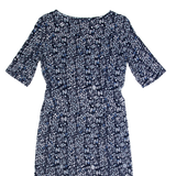 JIGSAW Womens Pencil Dress Blue Spotted Short Sleeve Midi XS