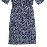 JIGSAW Womens Pencil Dress Blue Spotted Short Sleeve Midi XS