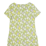 WHITE STUFF Cactus Womens T-Shirt Dress Green Short Sleeve Knee Length UK 10