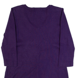 CREW CLOTHING Womens Day Dress Purple Long Sleeve Short UK 8
