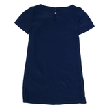 MONSOON Oversized Womens Shift Dress Blue Short Sleeve Knee Length UK 8