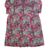 WHITE STUFF Womens A-Line Dress Pink Crazy Pattern Midi UK 14