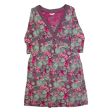 WHITE STUFF Womens A-Line Dress Pink Crazy Pattern Midi UK 14