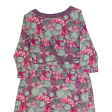 WHITE STUFF Womens A-Line Dress Pink Crazy Pattern Midi UK 14