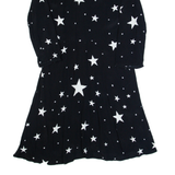 GAP Stars Womens Fit & Flare Dress Black Long Sleeve Knee Length UK 6