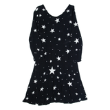 GAP Stars Womens Fit & Flare Dress Black Long Sleeve Knee Length UK 6