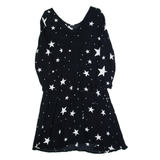 GAP Stars Womens Fit & Flare Dress Black Long Sleeve Knee Length UK 6