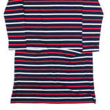 LAURA ASHLEY Womens T-Shirt Dress Blue Striped Long Sleeve Knee Length UK 10