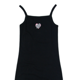 SANTA CRUZ Womens Bodycon Dress Black Sleeveless Knee Length S