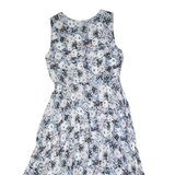 LAURA ASHLEY Womens A-Line Dress Blue Floral Sleeveless Long UK 10