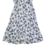 LAURA ASHLEY Womens A-Line Dress Blue Floral Sleeveless Long UK 10
