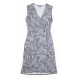 LAURA ASHLEY Womens A-Line Dress Grey Floral Sleeveless Knee Length UK 10