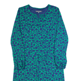 LAURA ASHLEY Womens Day Dress Green Floral Long Sleeve Midi UK 10