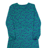 LAURA ASHLEY Womens Day Dress Green Floral Long Sleeve Midi UK 10