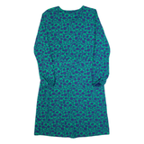 LAURA ASHLEY Womens Day Dress Green Floral Long Sleeve Midi UK 10