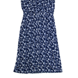 LAURA ASHLEY Womens Bodycon Dress Blue Crazy Pattern Sleeveless Midi UK 10