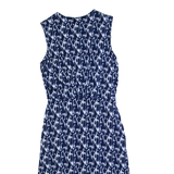 LAURA ASHLEY Womens Bodycon Dress Blue Crazy Pattern Sleeveless Midi UK 10